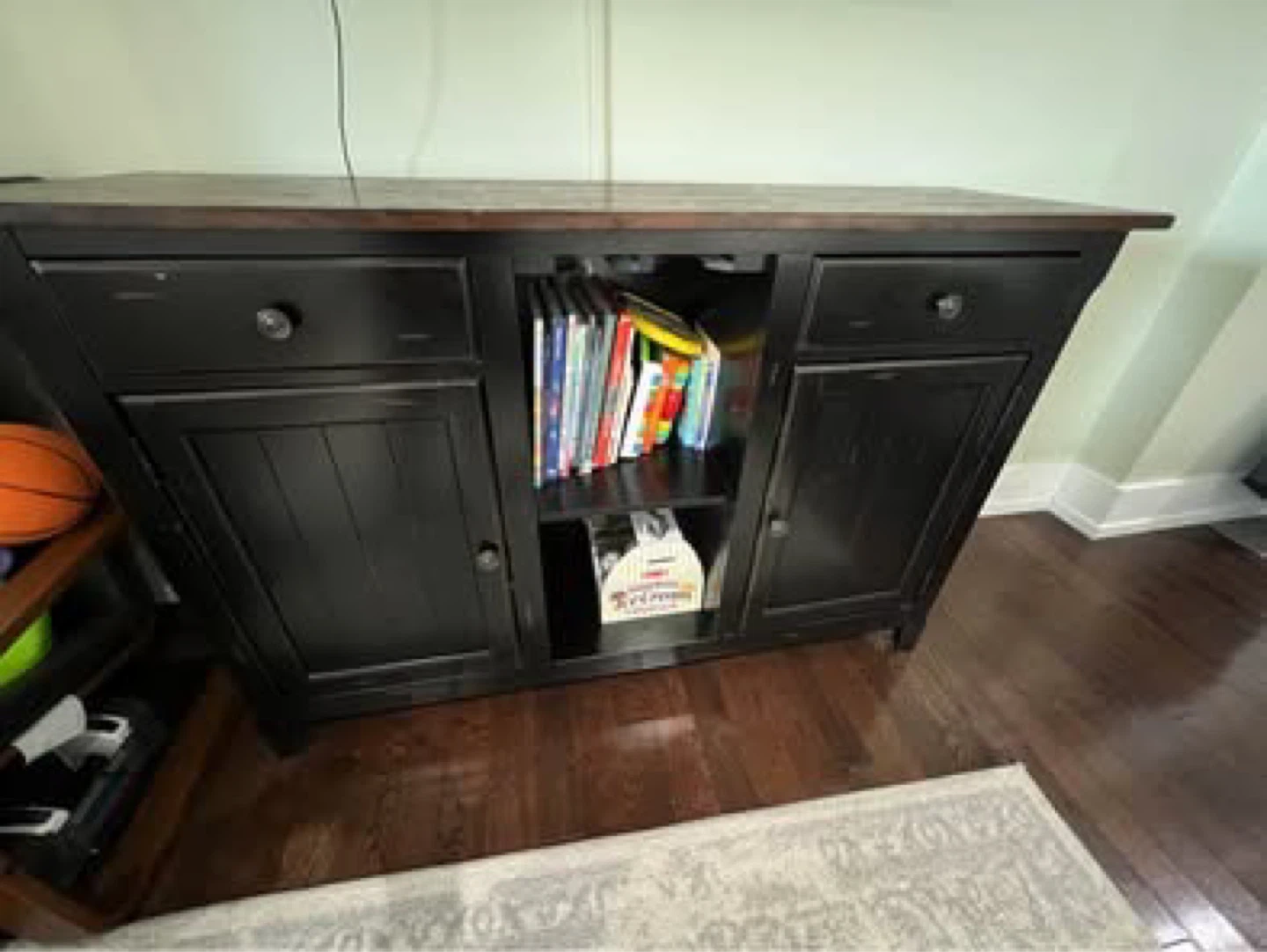 Wood Buffet/Sideboard with Drawers and Cabinet Doors