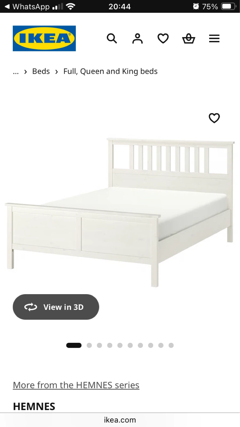 Hemnes king bed frame