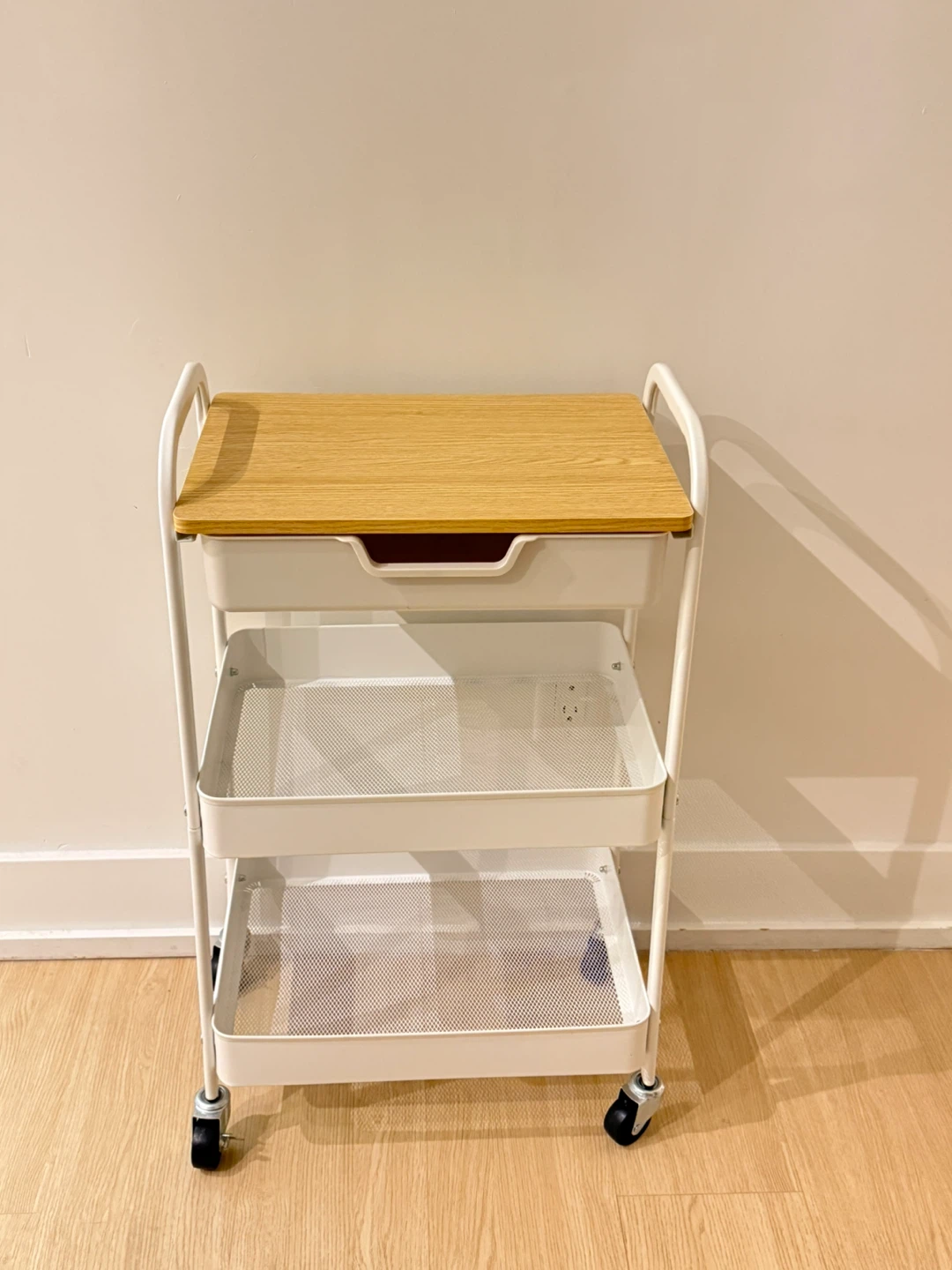 TOOLF 3-Tier Utility Rolling Cart with Drawer - photo 2