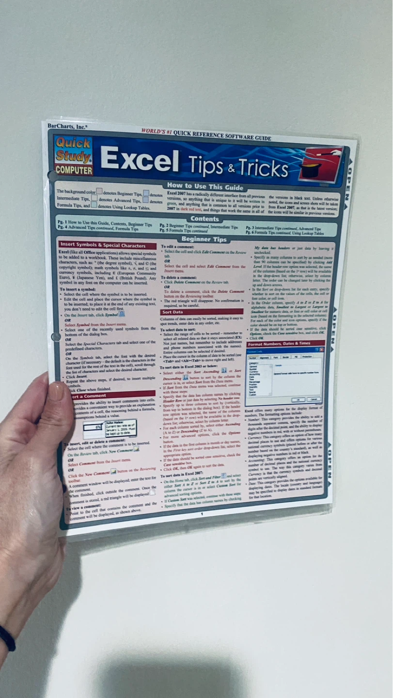 Excel study guide