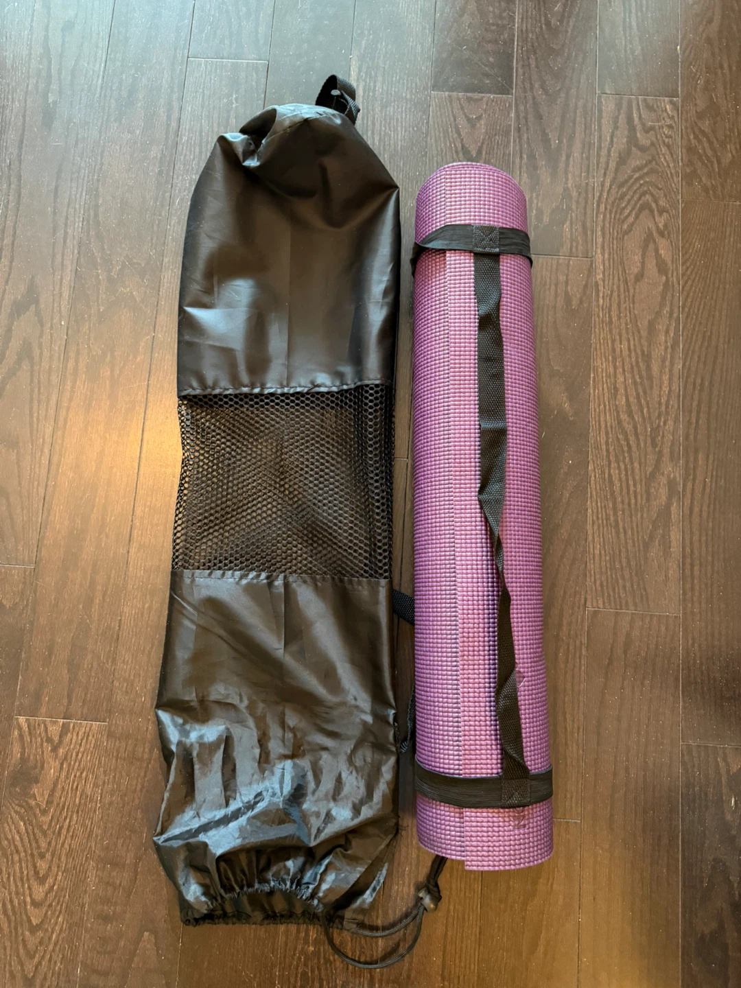 Purple Yoga Mat with Carrying Bag
