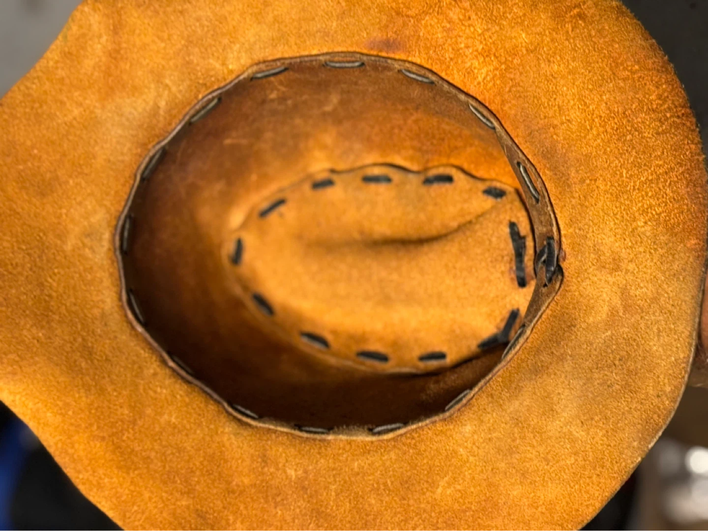 Brown Leather Cowboy Hat with Silver Embellishments - photo 4