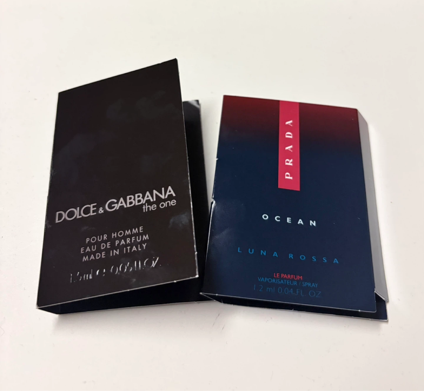 Dolce & Gabbana & Prada Luna Rossa Ocean Perfume Samples