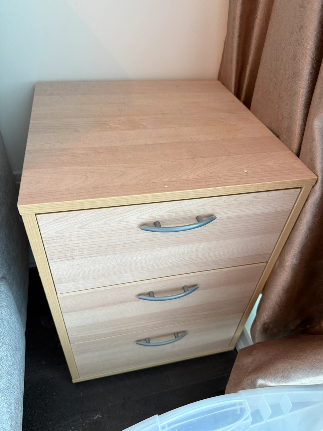 3 Drawer Wood Filing Cabinet