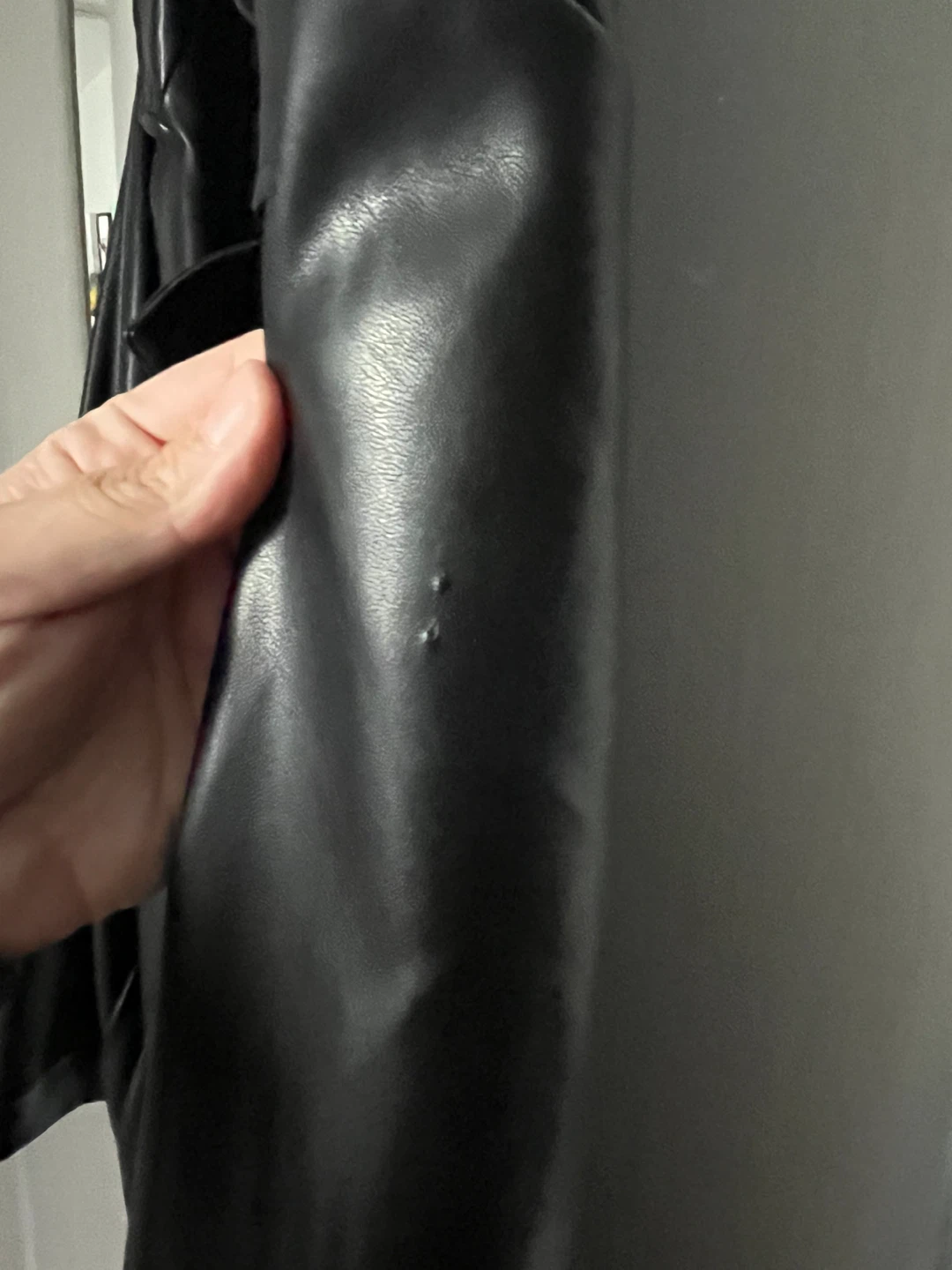 Torrid Black Faux Leather Trench Coat Size 3 - photo 3