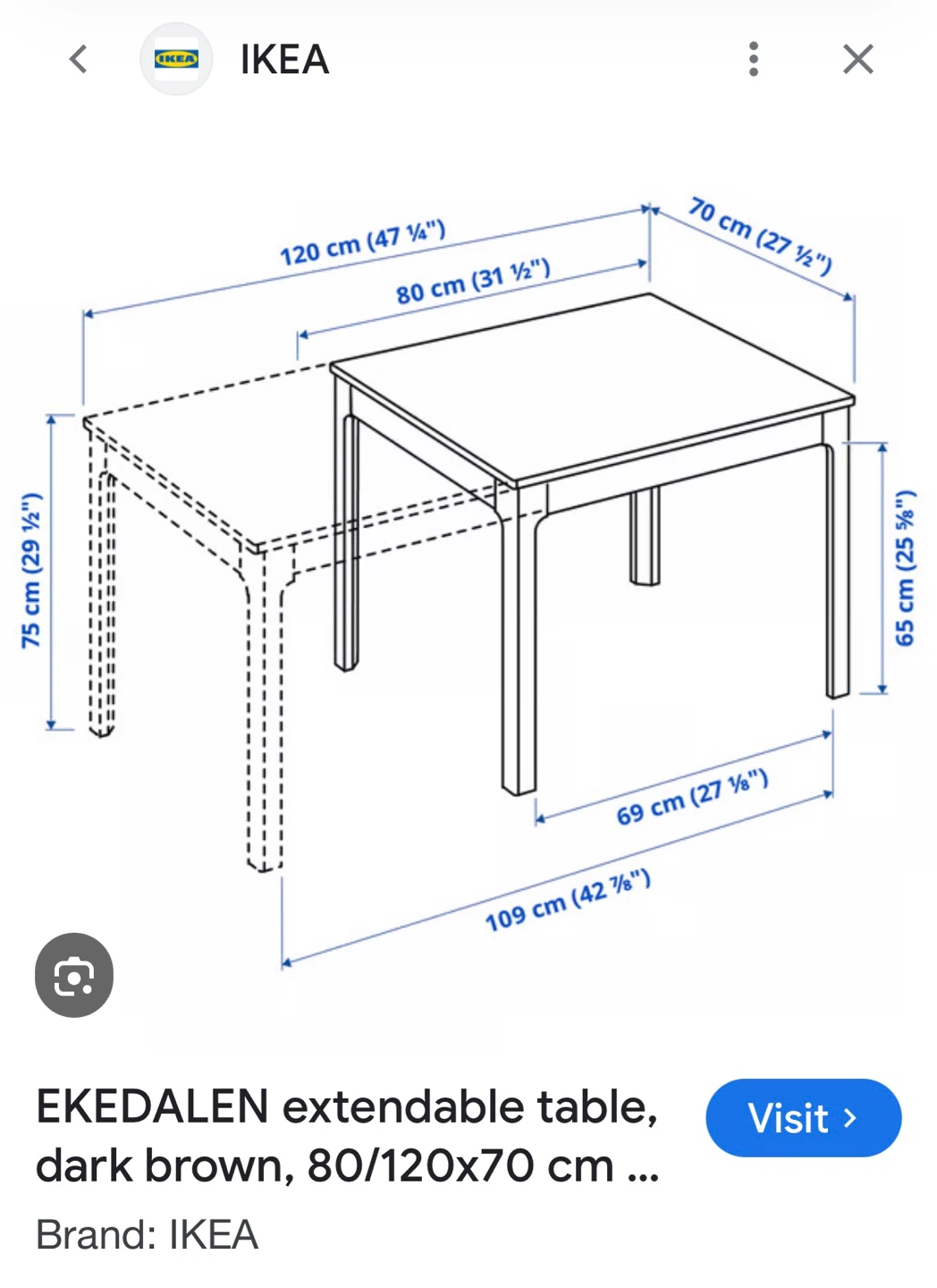 IKEA EKEDALEN Extendable Dining Table - photo 2