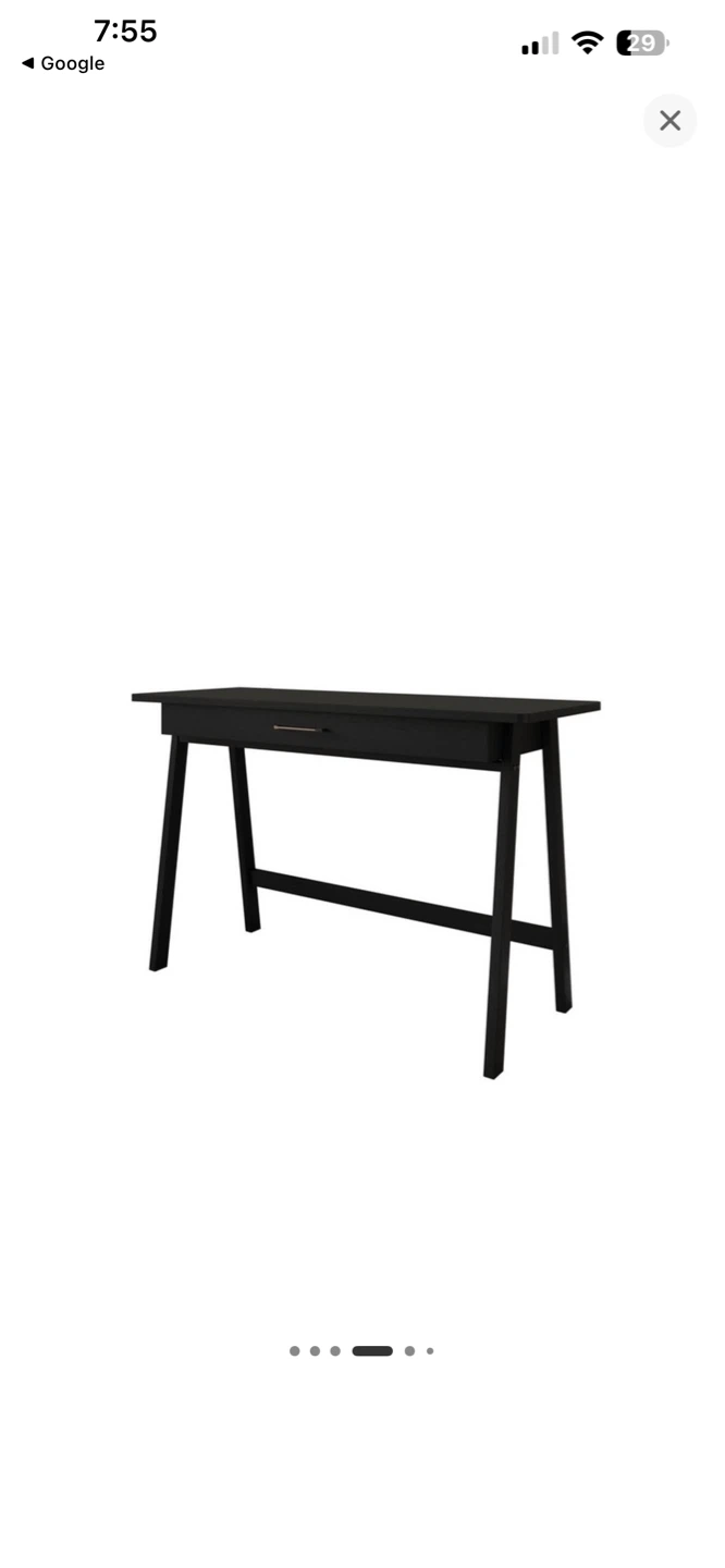 Threshold Paulo Wood Writing Desk with Drawer - Espresso - photo 2