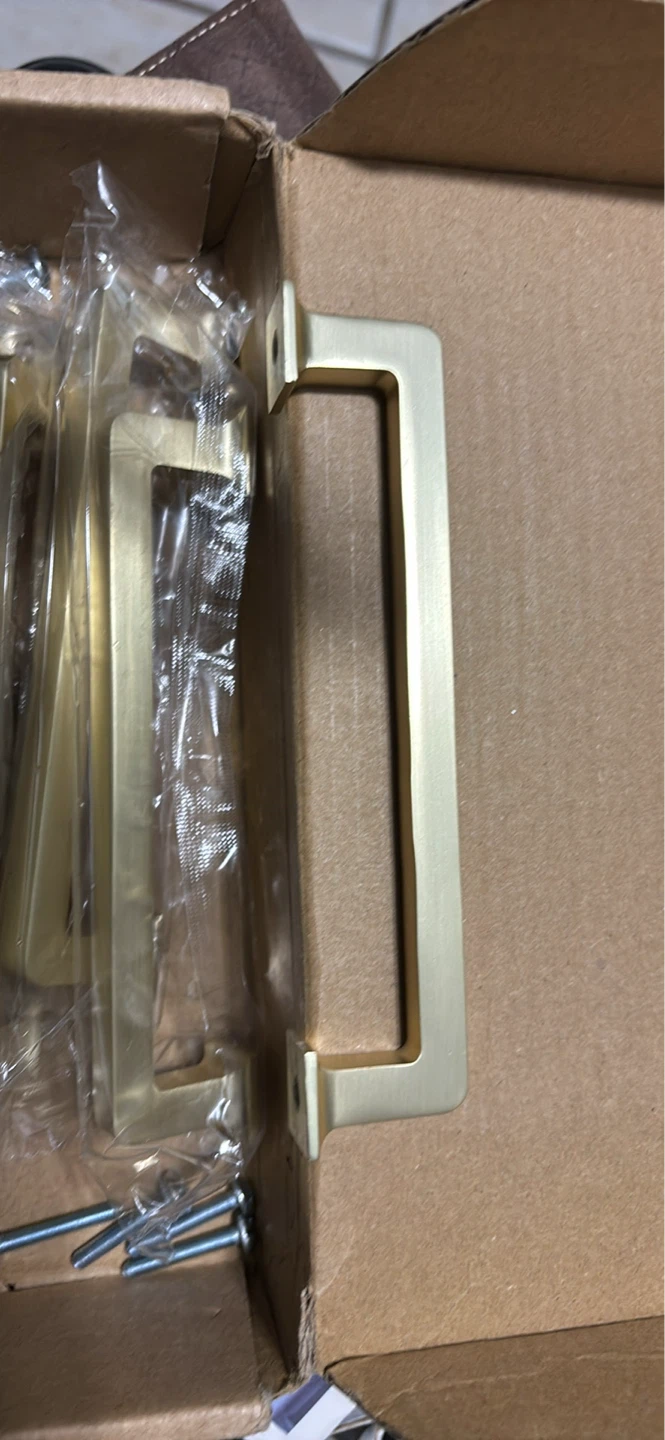 Brass Cabinet Drawer Pulls (Set of 10)