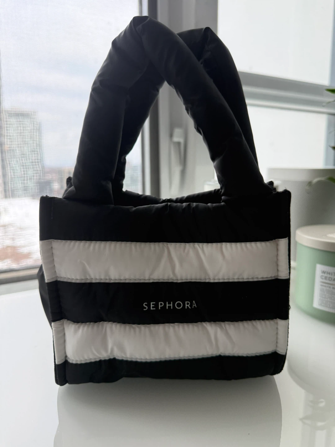 Sephora Puffer Stripe Mini Bag