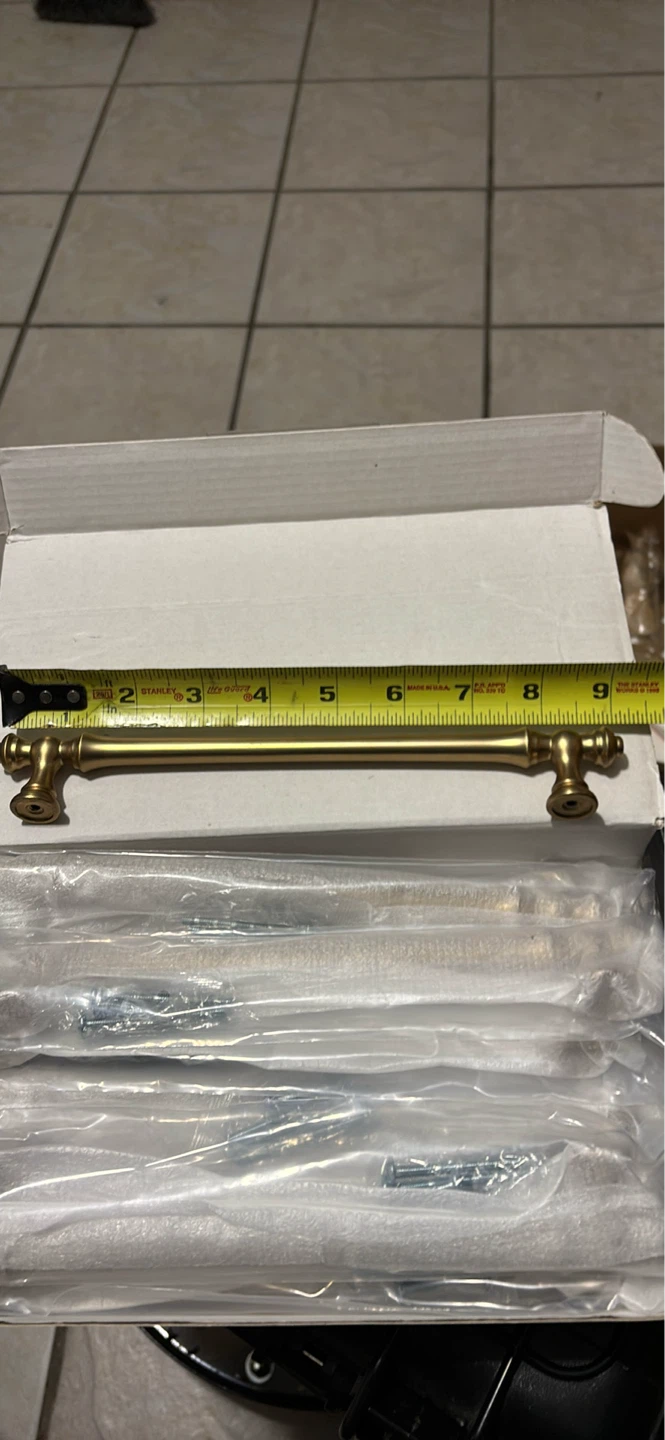 Brass Cabinet Drawer Pulls - Set of 6 - photo 2