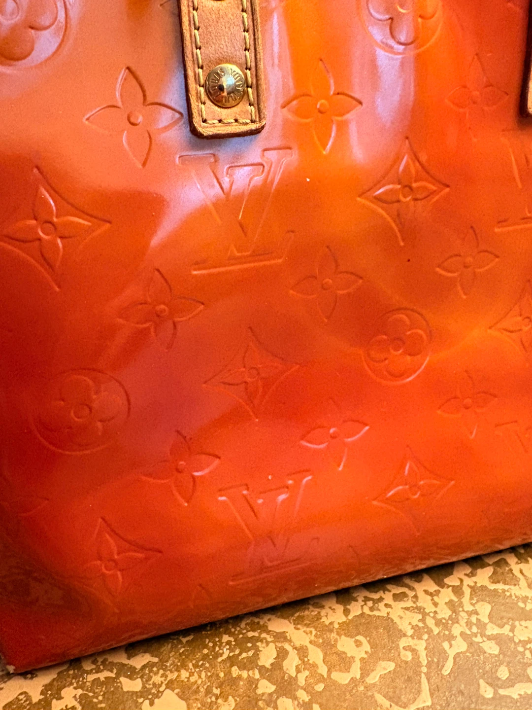 Louis Vuitton Vernis Alma PM Handbag Orange - photo 3