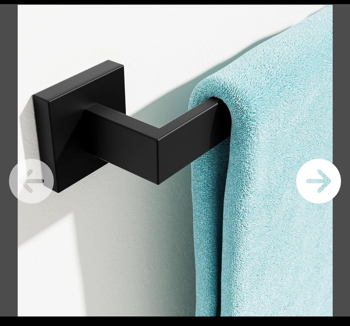 Alise Black Stainless Steel Towel Bar - 23.62"