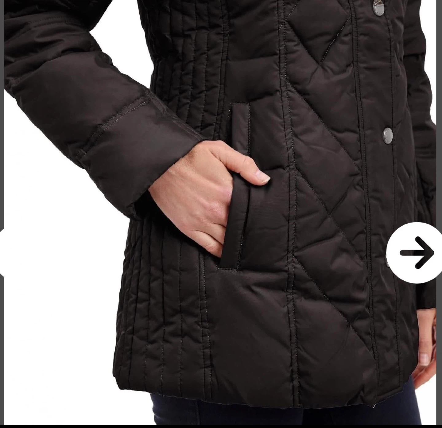 Calvin Klein Women's Quilted Puffer  - Black - photo 4