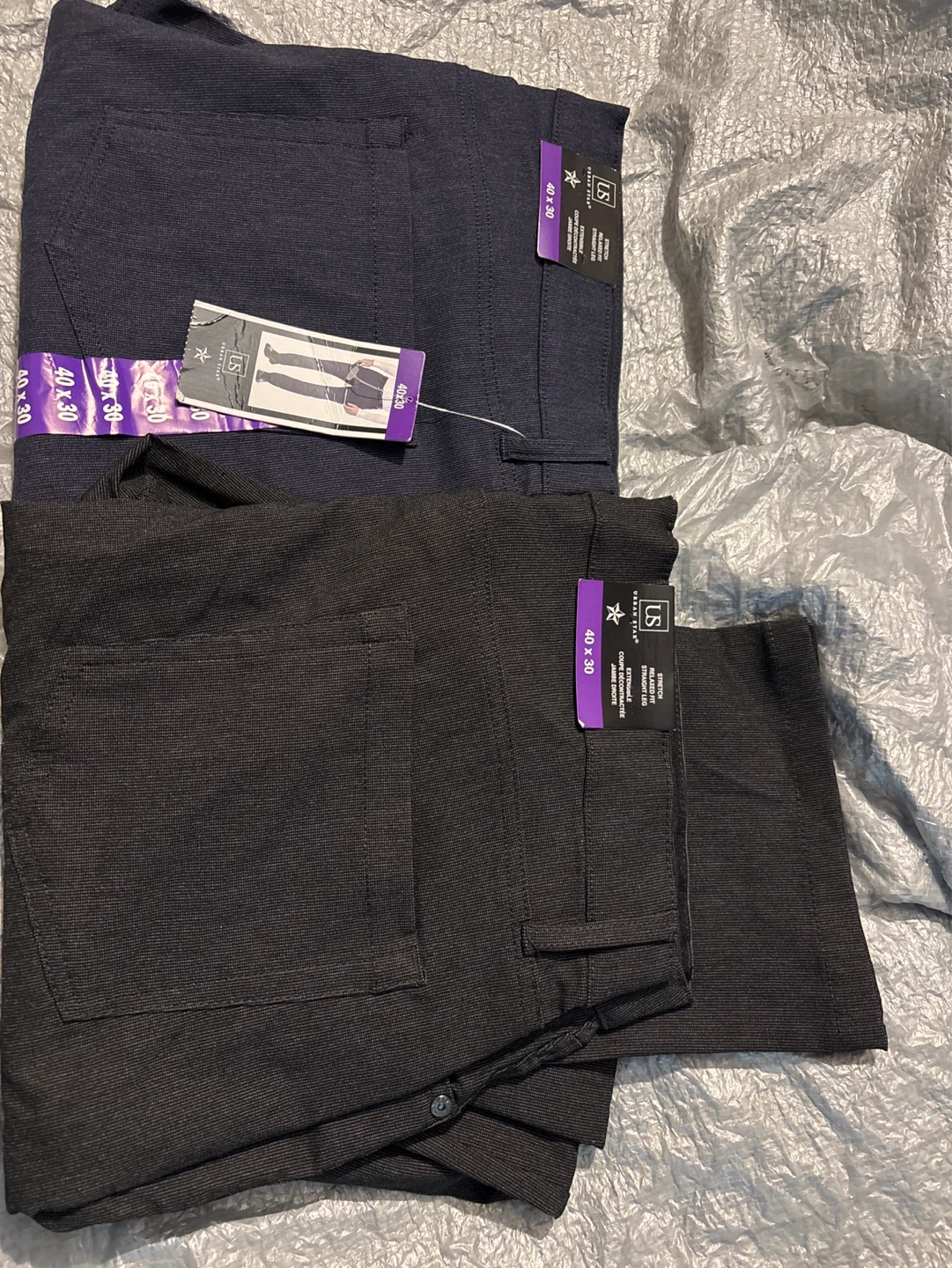 2pc Urban Star Men's Relaxed Fit Straight Leg Pants - 40x30