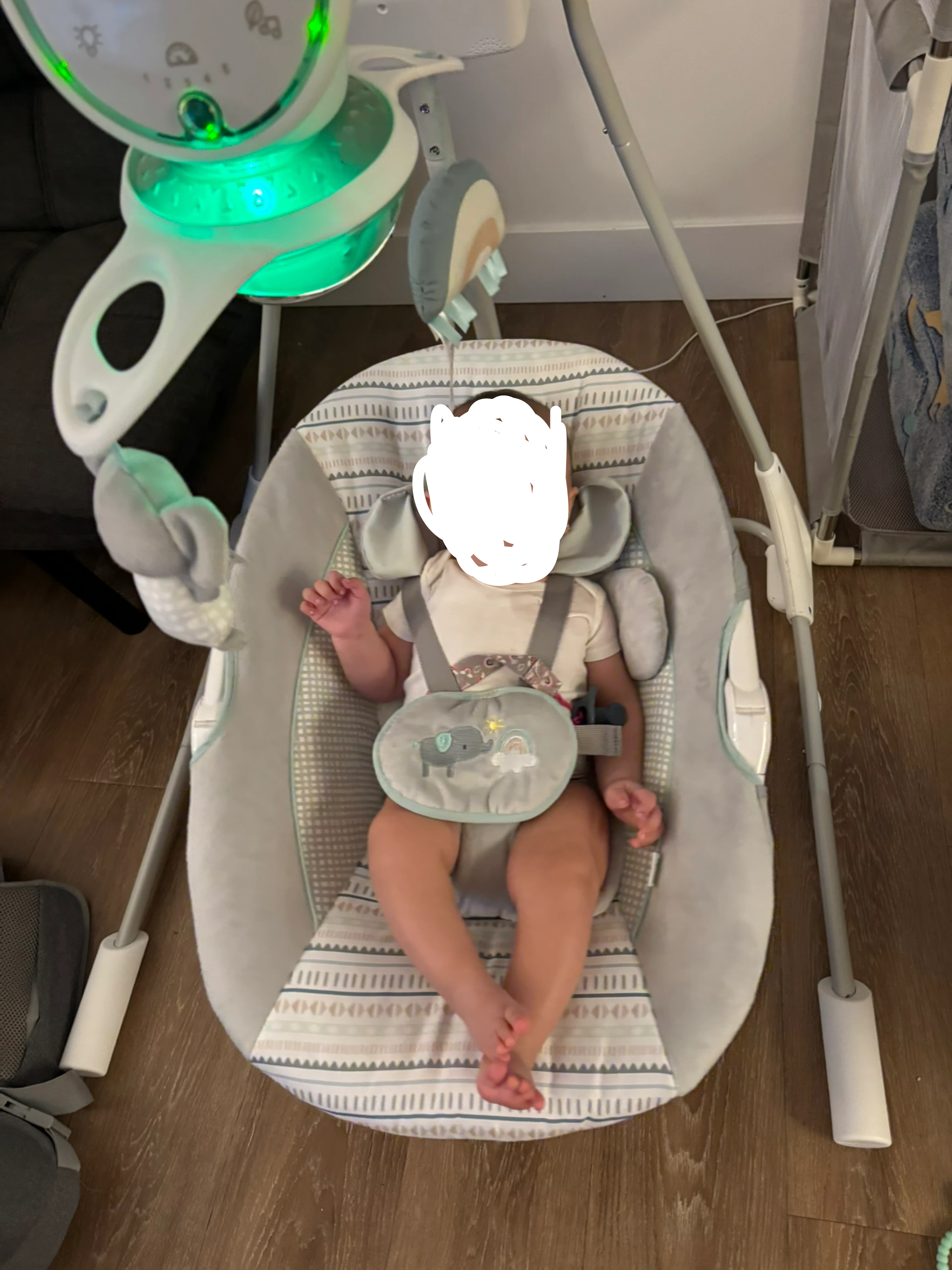 Ingenuity InLighten Soothing Swing - Van the Elephant