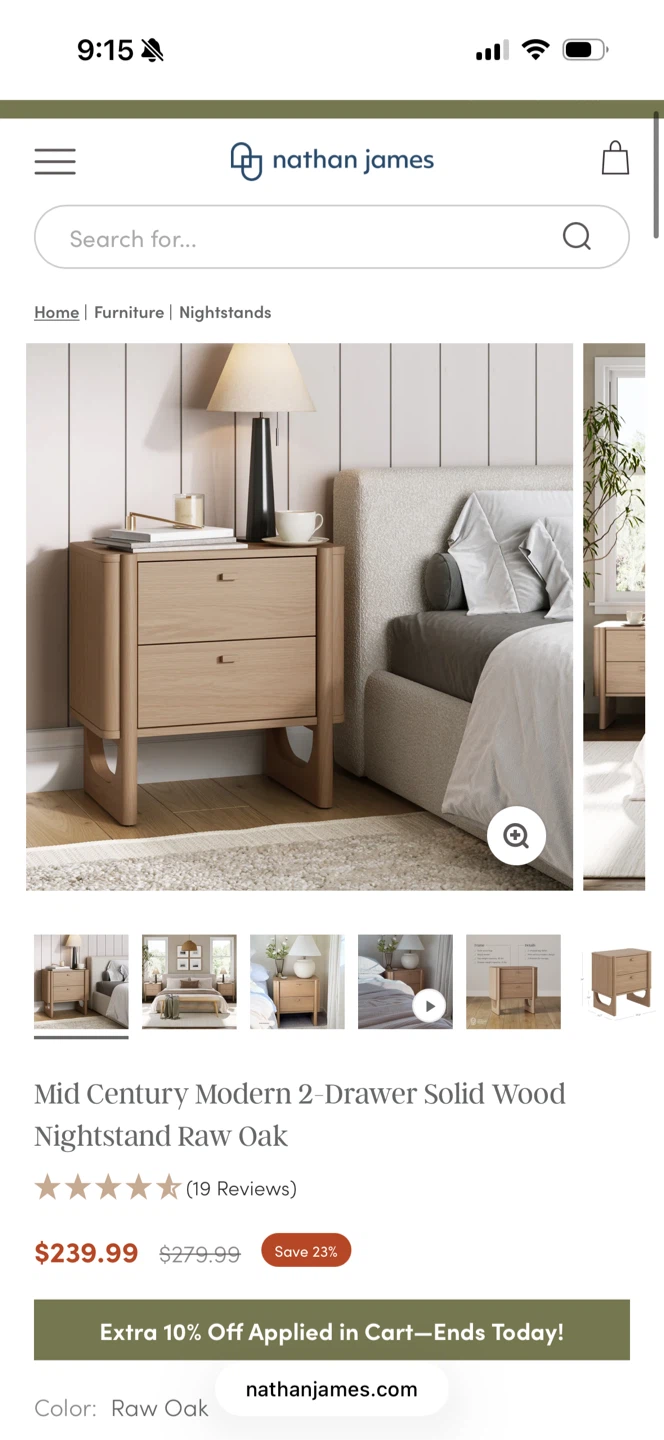 UNUSED Nathan James Nightstand