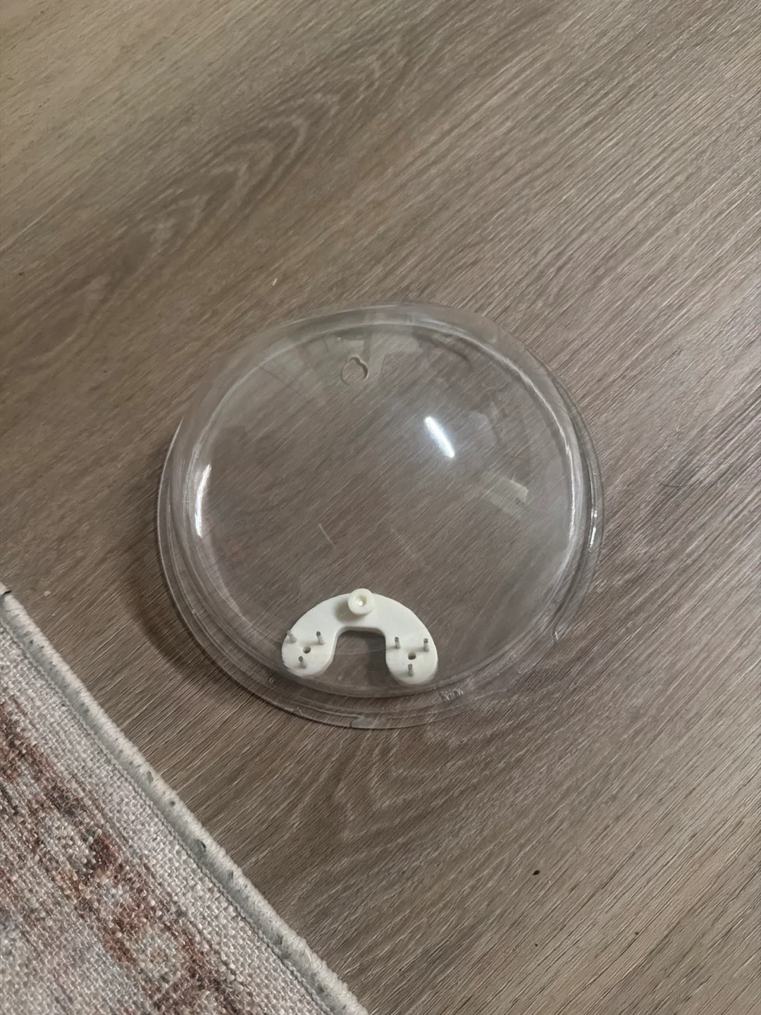 Clear Dome Lid with White Clip Holder