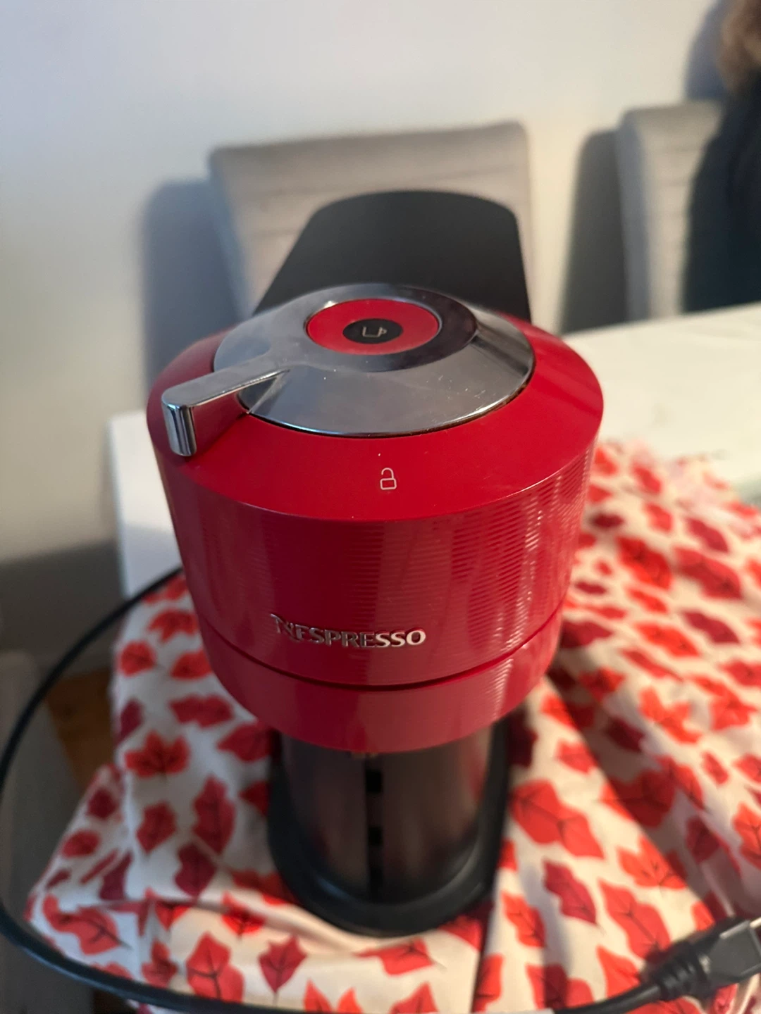 Red Nespresso Vertuo Coffee Machine