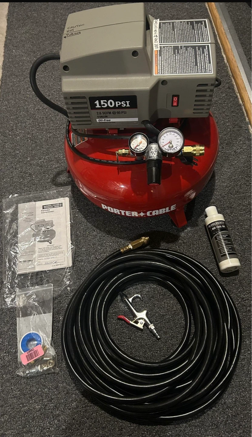 Porter Cable Brad Nailer, Compressor & Husky Air Tool Set - photo 5