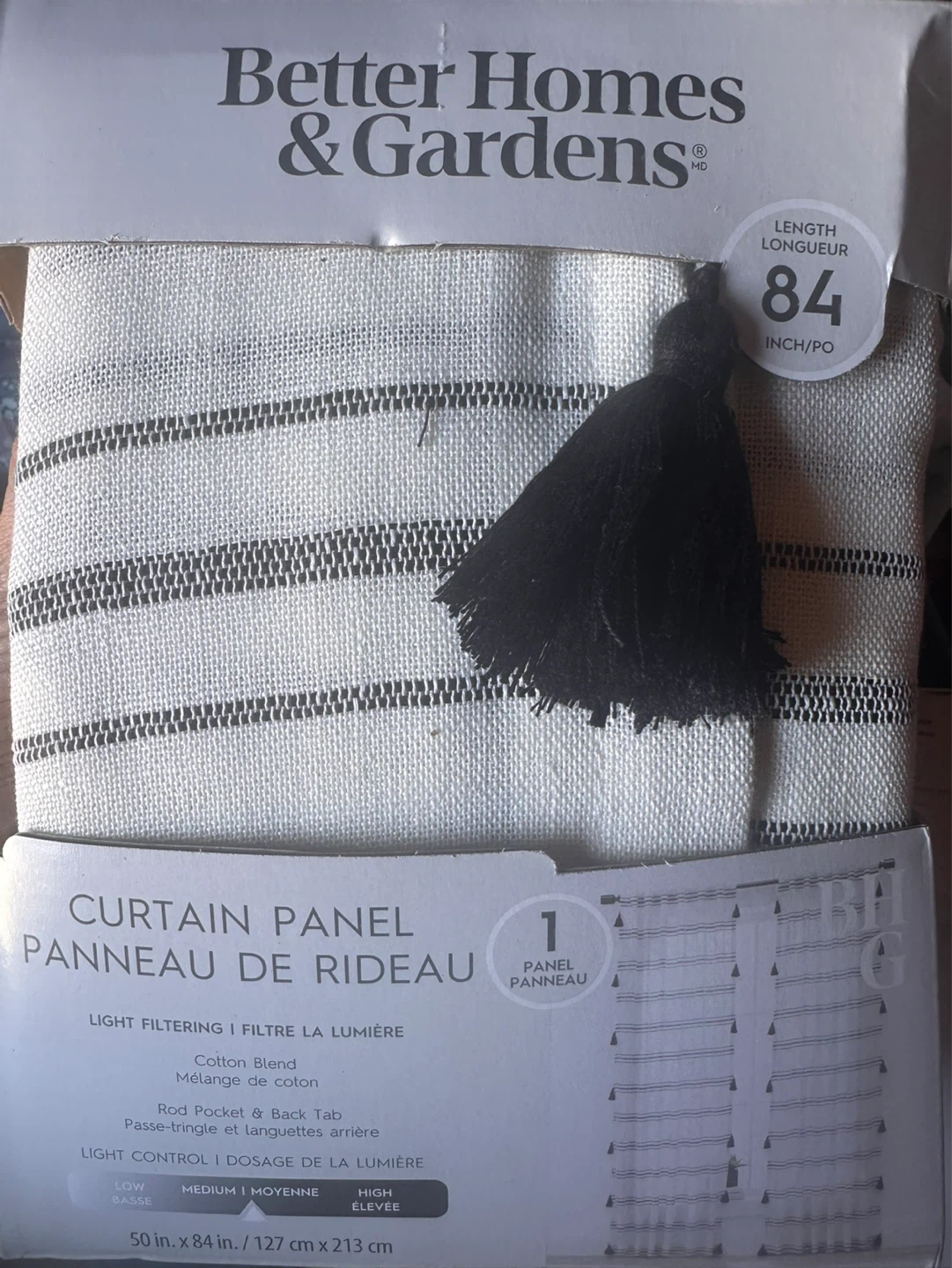 Better Homes & Gardens 84" Curtain Panel