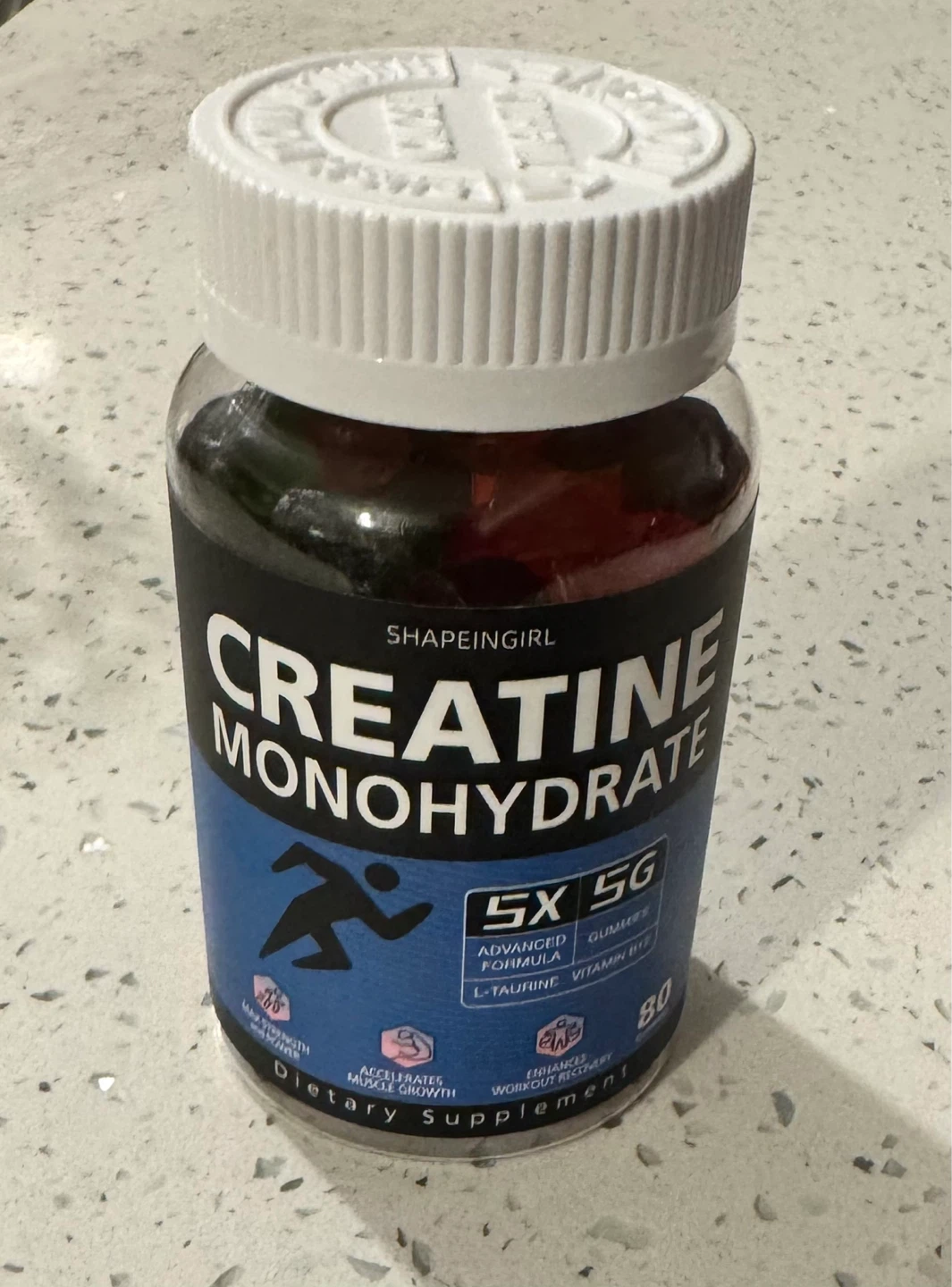 ShapeInGirl Creatine Monohydrate Gummies - 80 Count