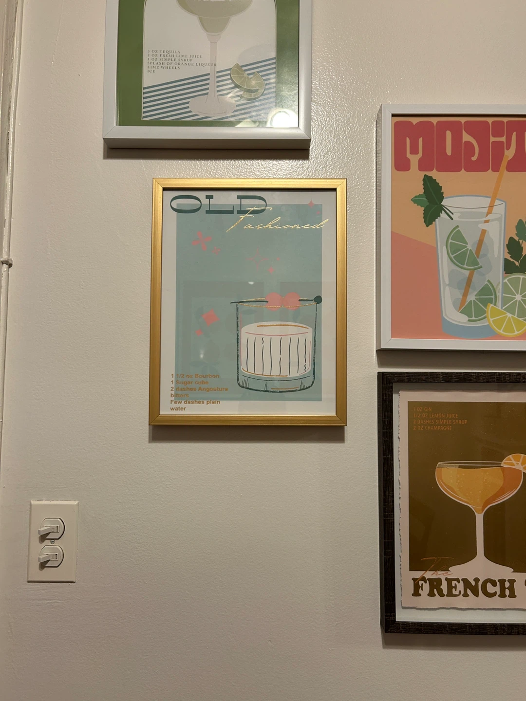 Framed "Old Fashioned" Cocktail Recipe Art Print - photo 4