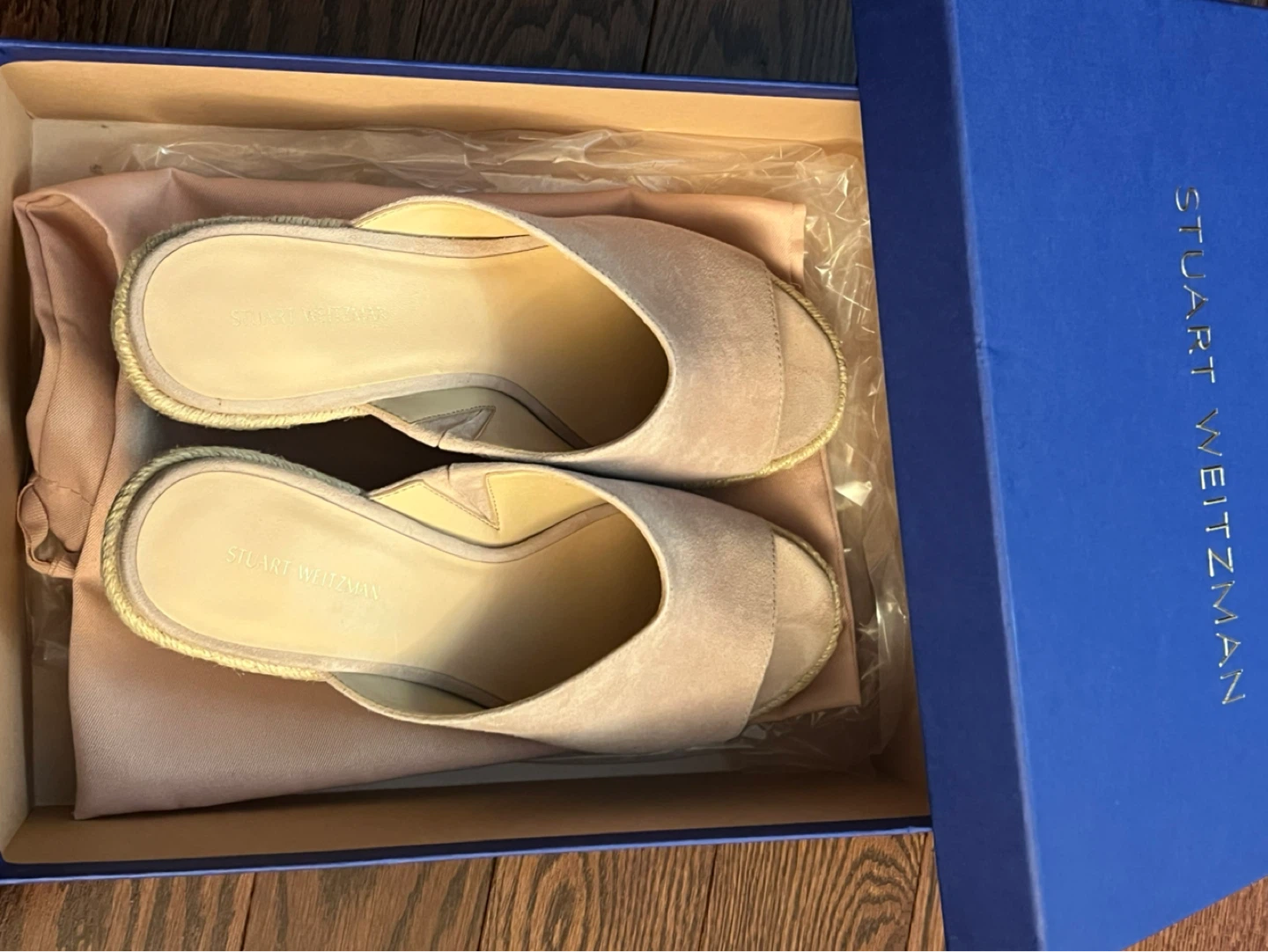 Stuart Weitzman Suede Espadrille Wedge Mules - photo 3