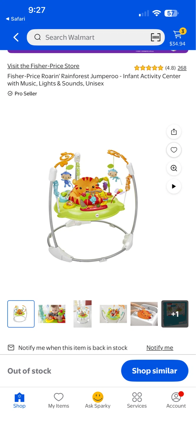 Fisher-Price Roarin' Rainforest Jumperoo Infant Activity Center - photo 3