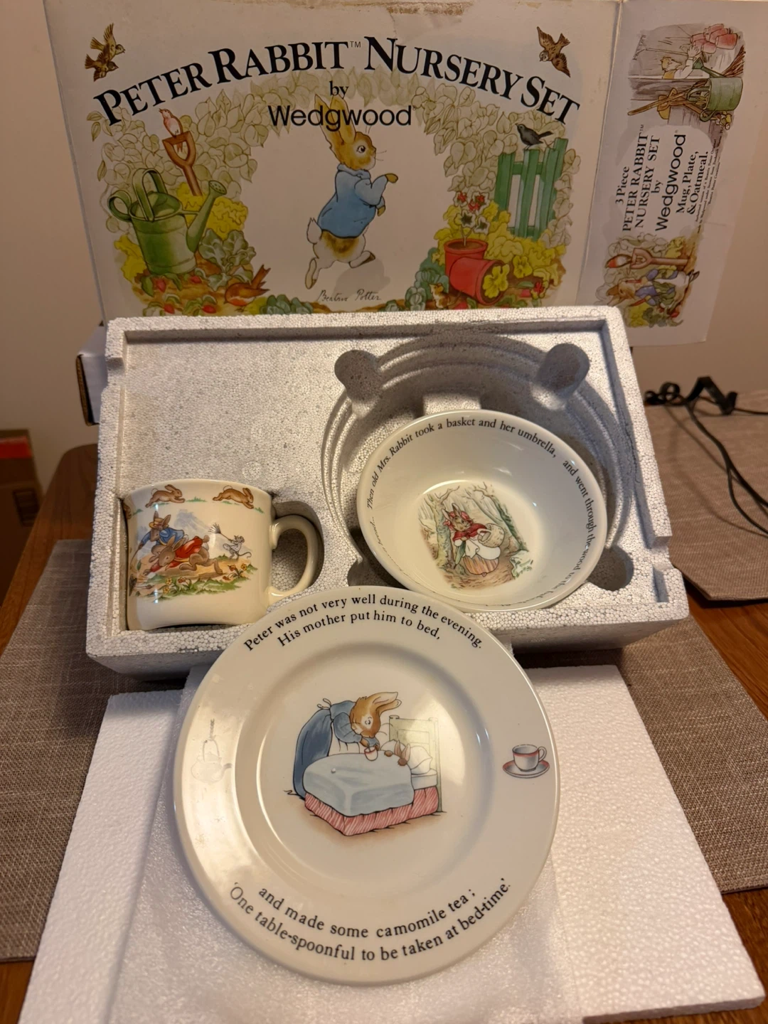 Wedgwood 3-Piece Peter Rabbit Nursery Set