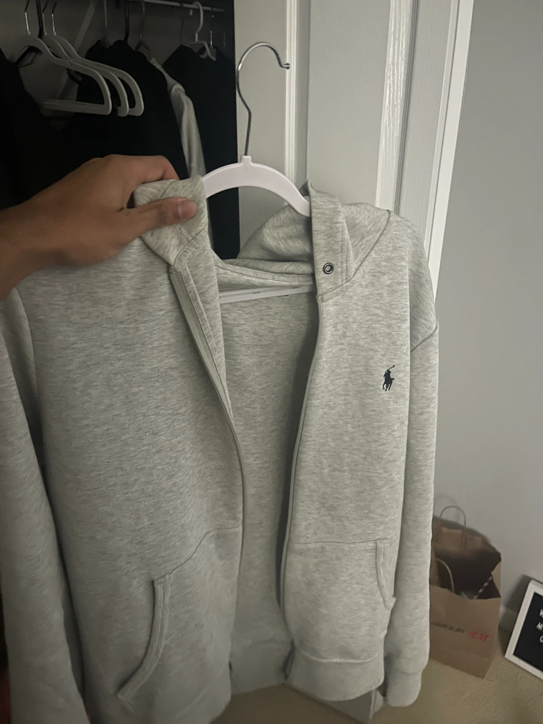 Polo Ralph Lauren Grey Zip-Up Hoodie