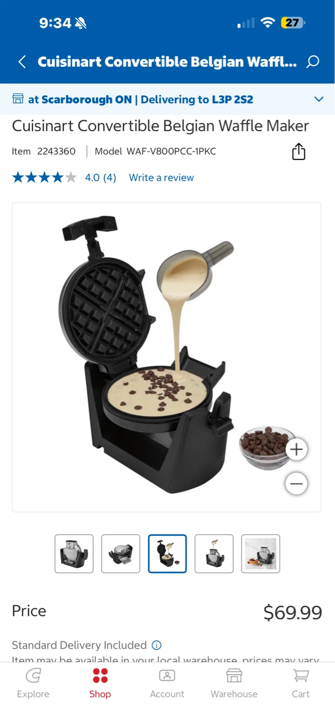 Cuisinart Convertible Belgian Waffle Maker - photo 3