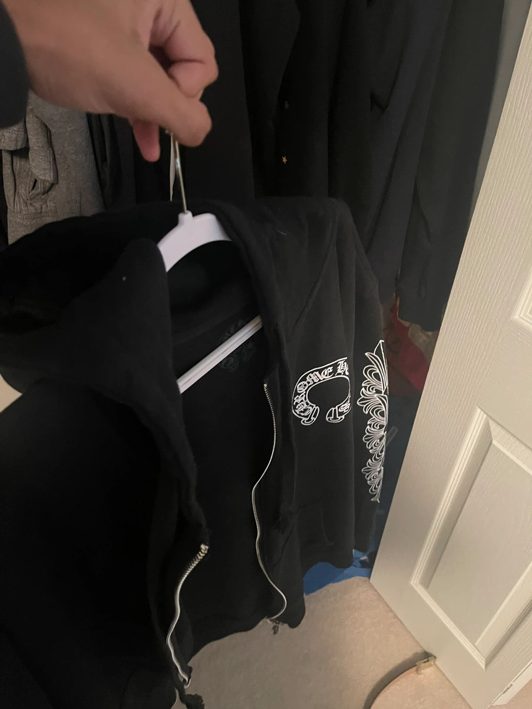 Chrome Hearts Black Zip-Up Hoodie