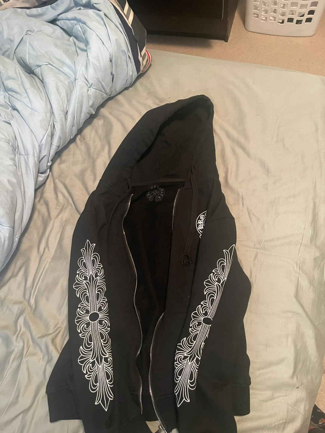 Chrome Hearts Black Zip-Up Hoodie - photo 3