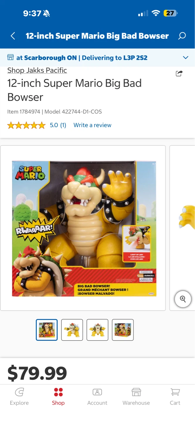 Jakks Pacific Super Mario Big Bad Bowser Action Figure - photo 2