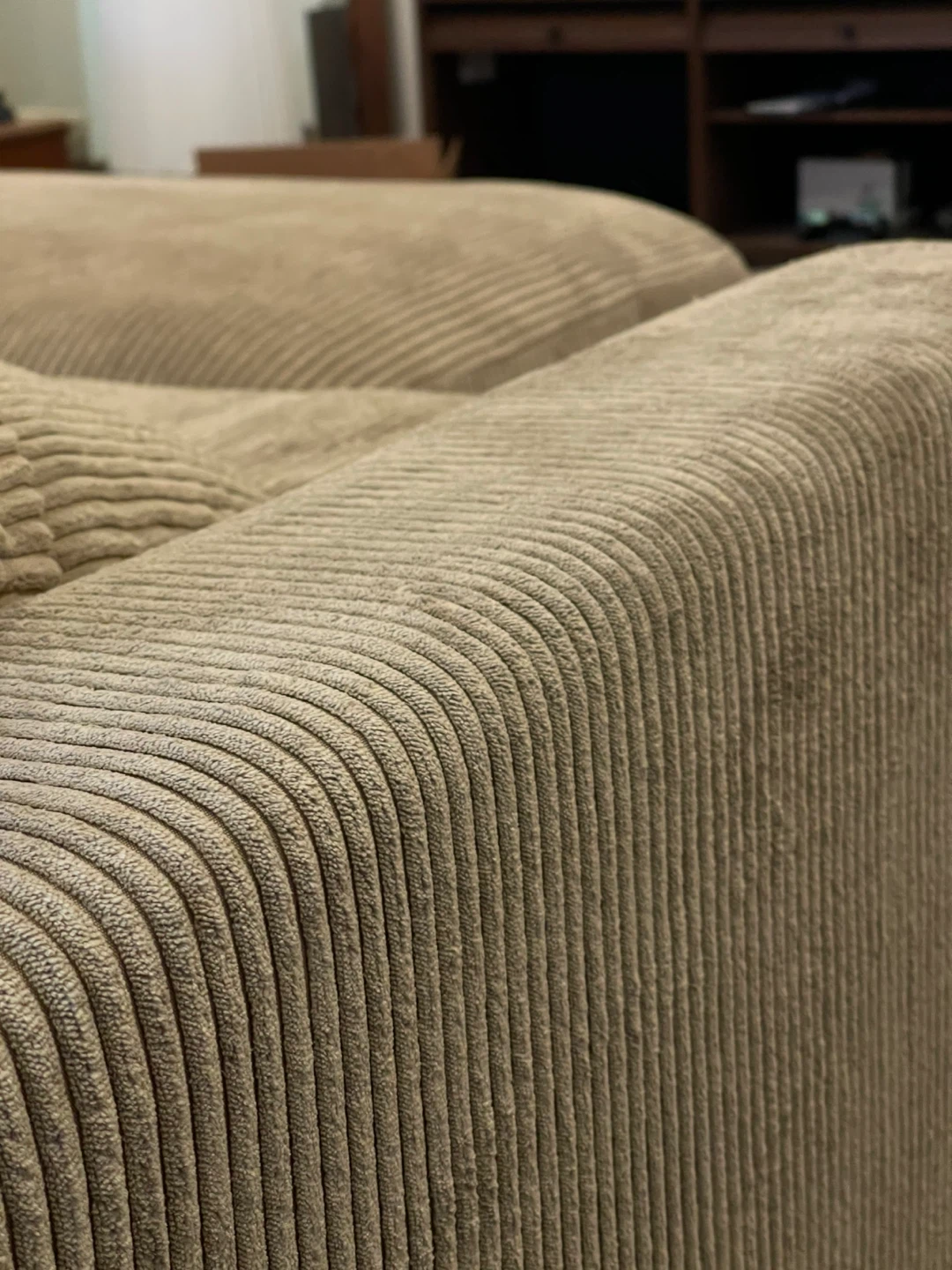 Corduroy Sofa with Ottoman - photo 3
