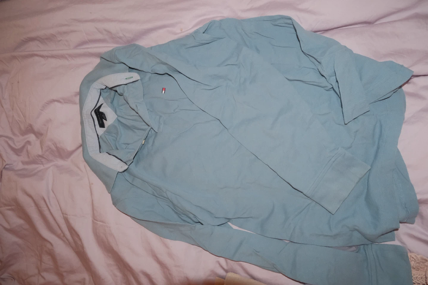 Tommy Hilfiger Long Sleeve Polo Shirt - Blue