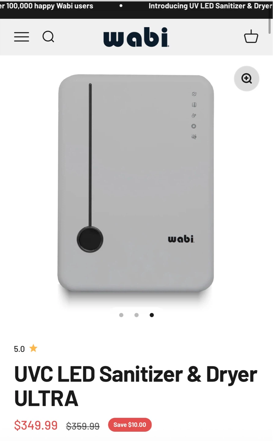Wabi UVC LED Sanitizer & Dryer ULTRA - photo 4