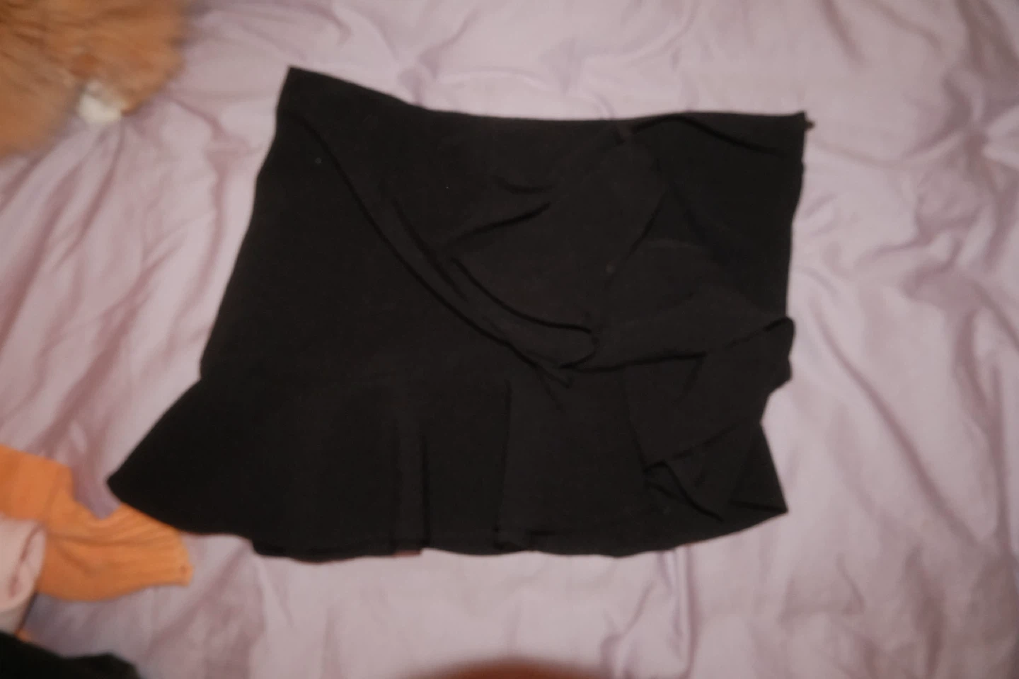 H&M Black Mini Skirt with Ruffle Hem - Size 2 - photo 2