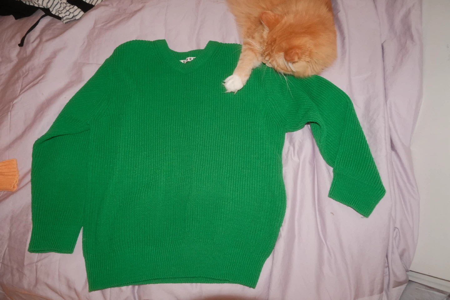 Green V-Neck Sweater