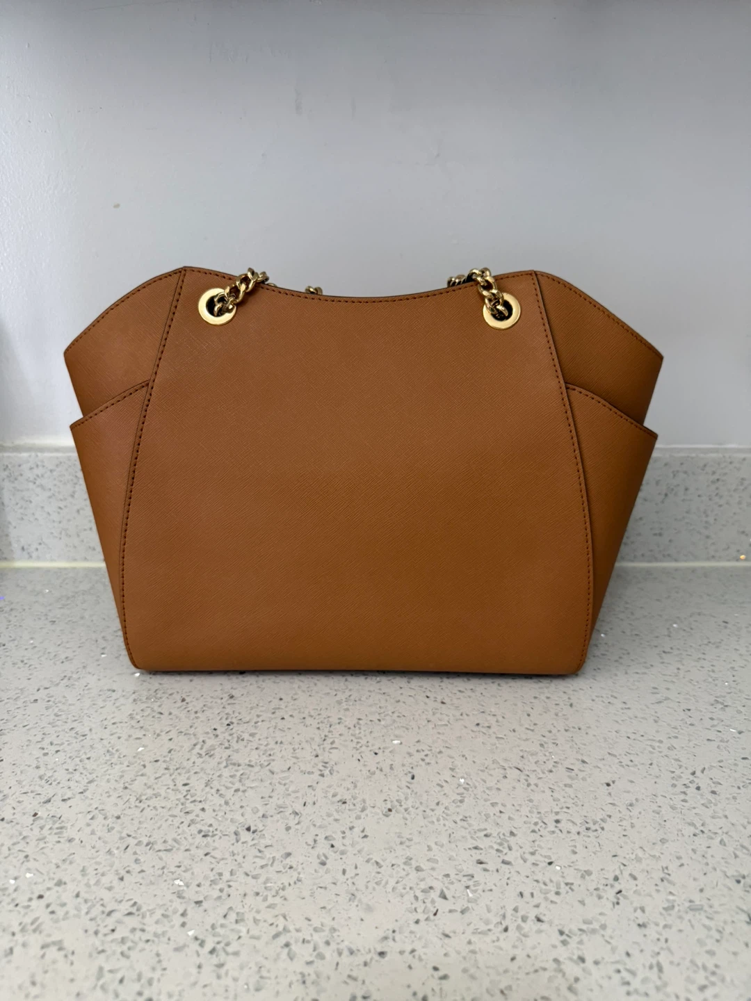 Michael Kors Brown Leather Chain Shoulder Bag - photo 3