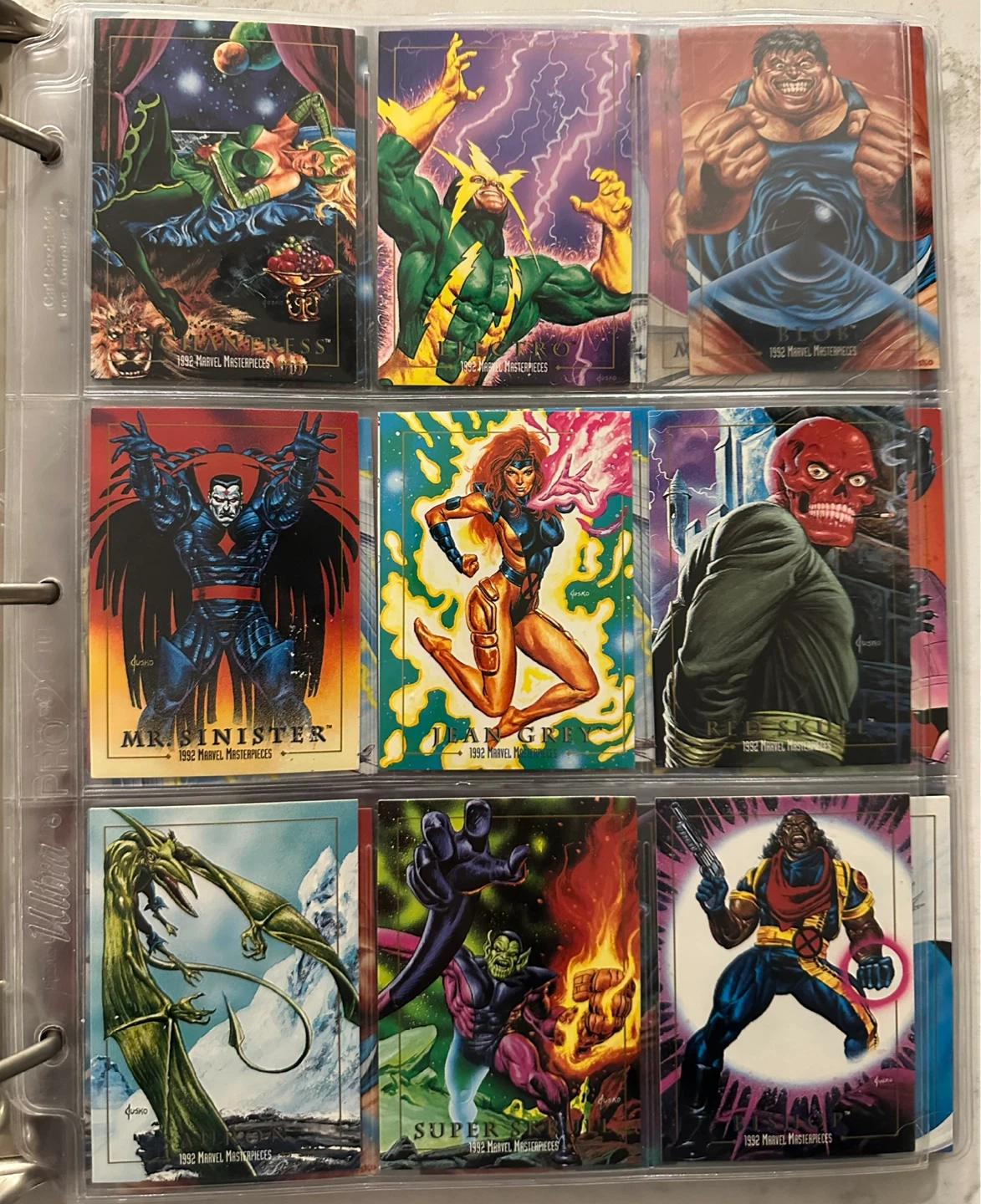1992 Marvel Masterpieces Trading Cards (Not Complete Set)