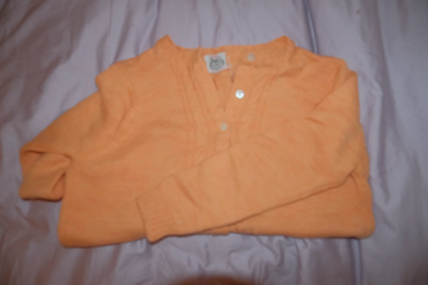 Orange Cardigan Sweater