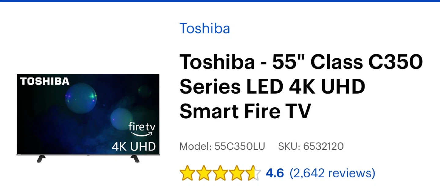Toshiba 55" Class C350 Series LED 4K UHD Smart Fire TV - photo 3