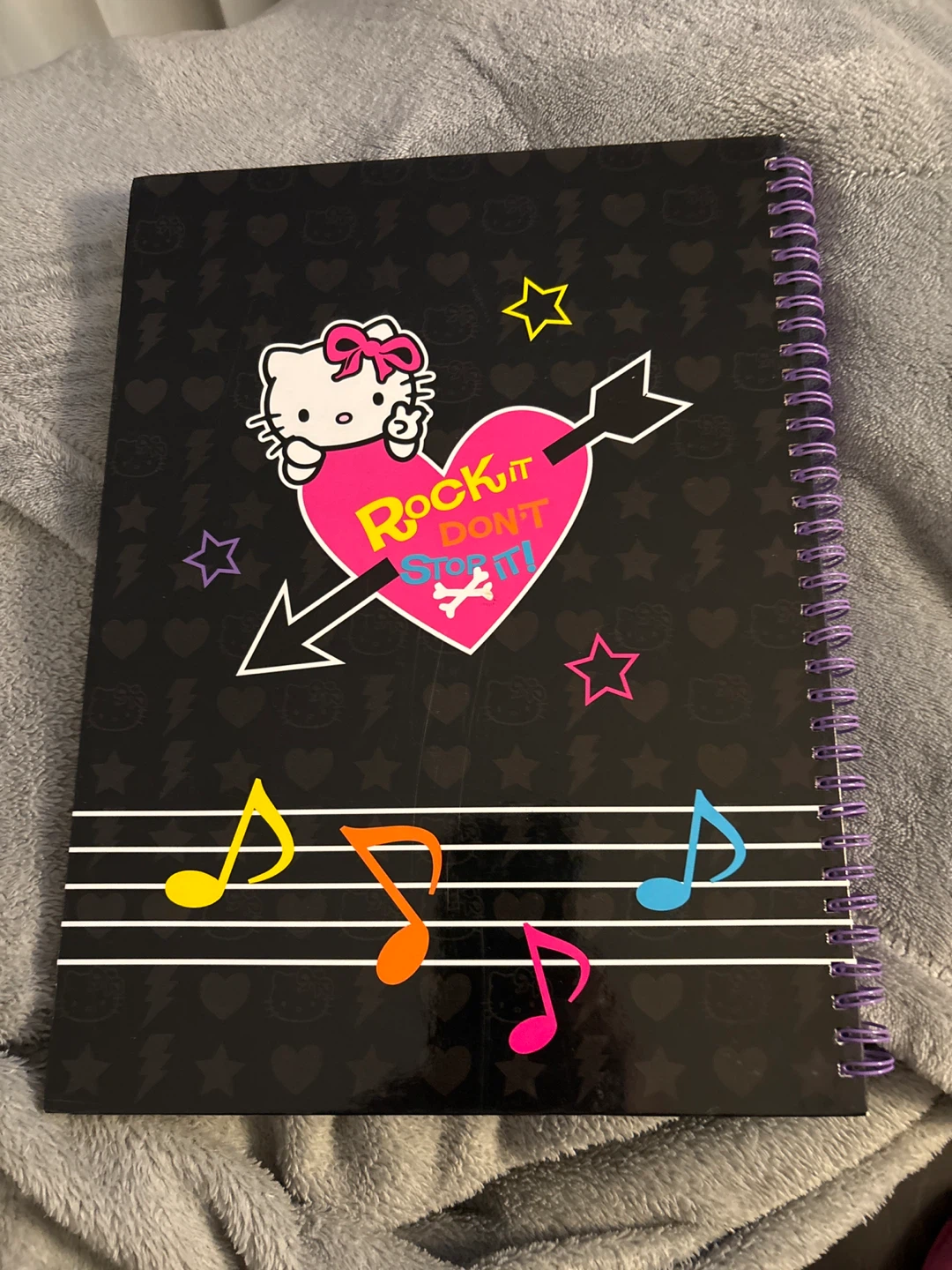 Hello Kitty Rock It Don't Stop It Spiral Notebook Hard Cover - photo 3
