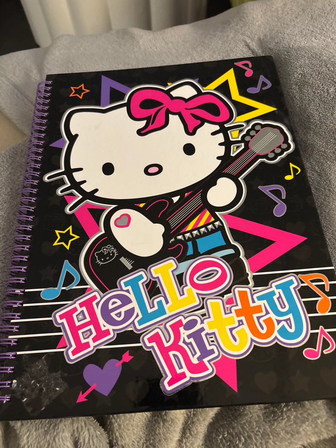 Hello Kitty Rock It Don't Stop It Spiral Notebook Hard Cover