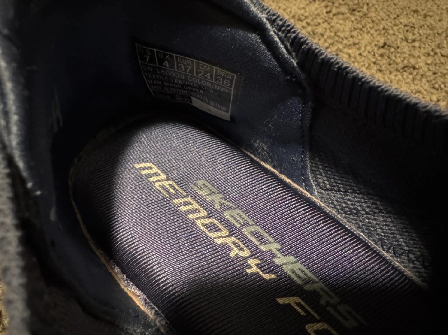 Skechers Women's Navy Blue Memory Foam Athletic Shoes Size 7 - photo 4