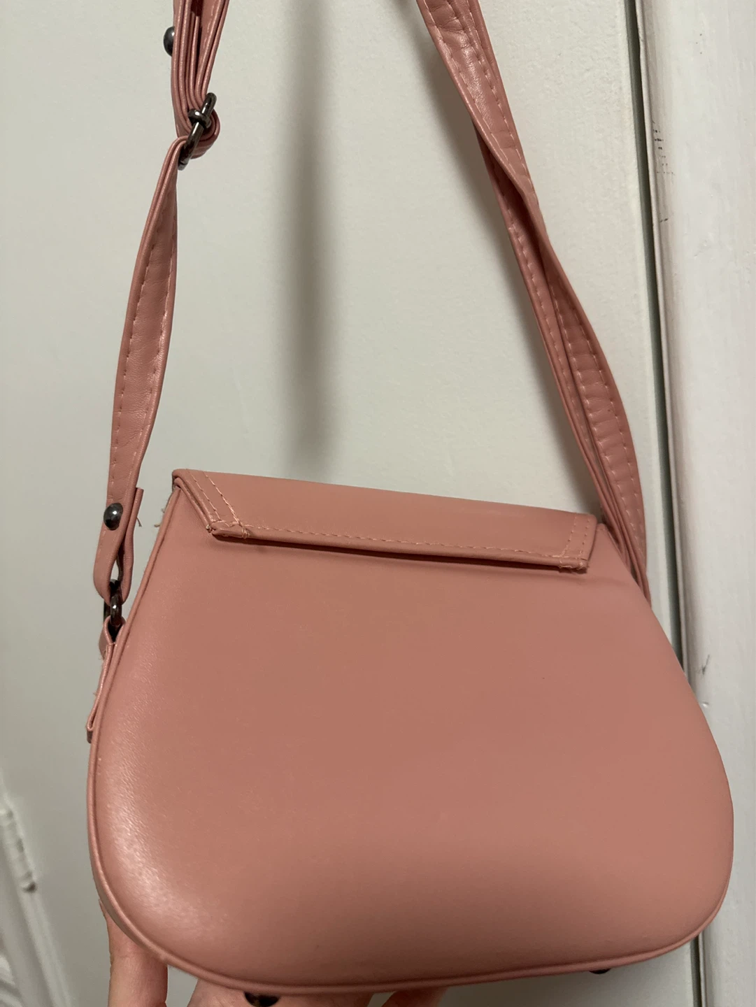 Pink Faux Leather Crossbody Bag - photo 3