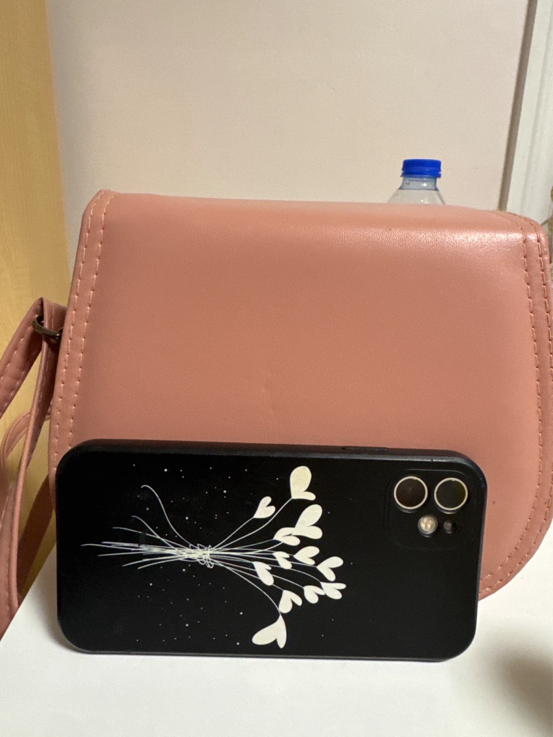 Pink Faux Leather Crossbody Bag - photo 4
