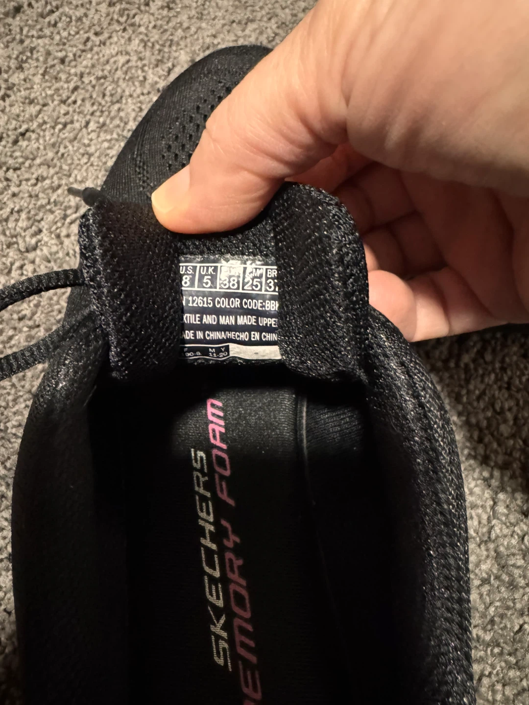 Skechers Women's Black Memory Foam Sneakers Size 8 - photo 2