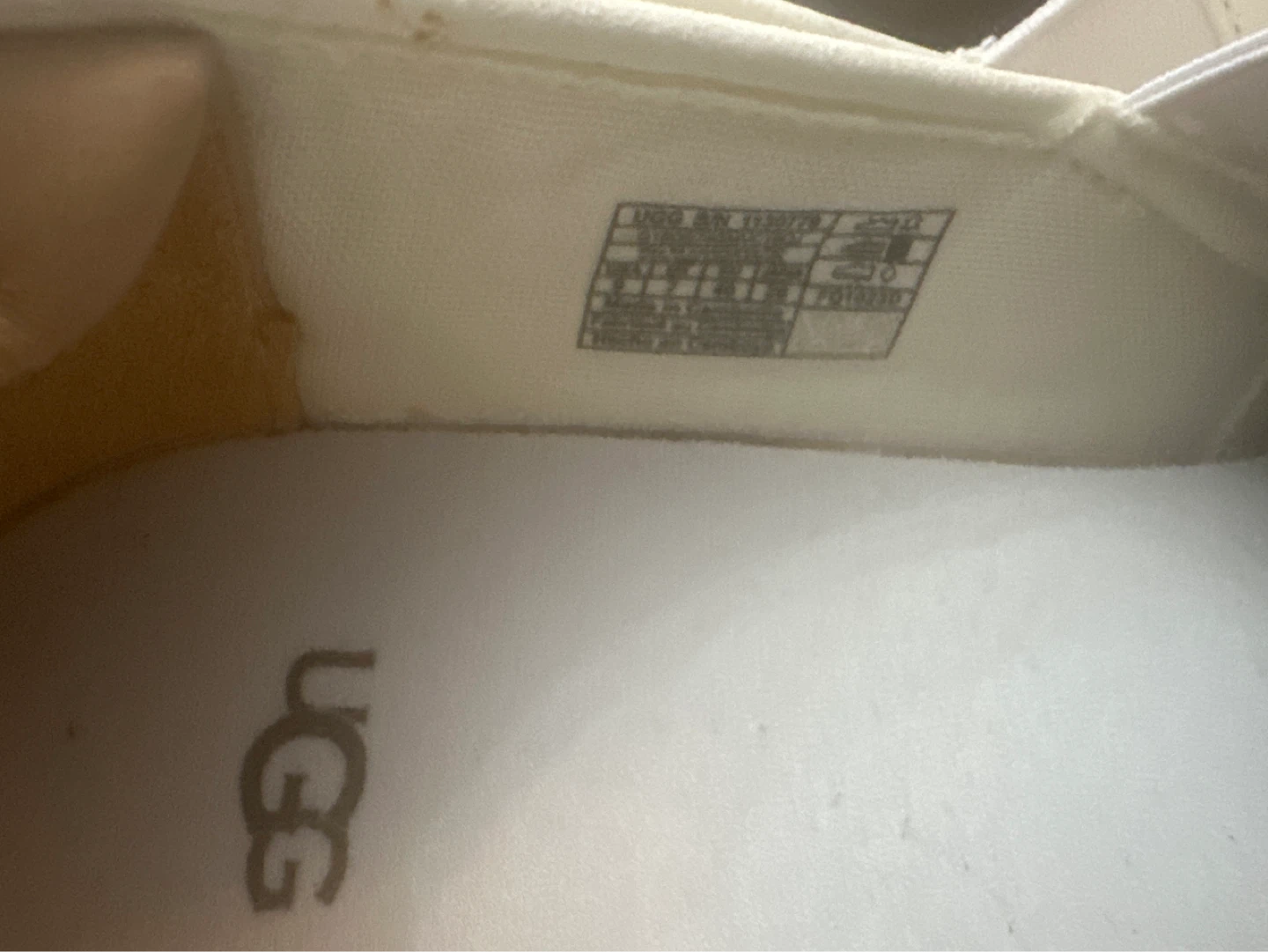 UGG White Leather Slip-On Sneakers - photo 2